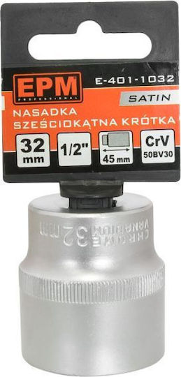 EPM Nuss Sechskant mit Vierkant-Antrieb 1/2" Durchmesser 12mm 1Stück