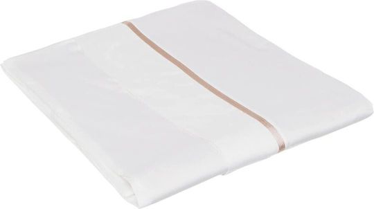 Tac Set Huse Pentru Pilote 200x220cm Dublă Cu 4 Fețe De Pernă & 1 Cearșaf Ecru