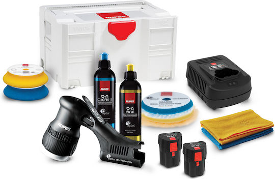 Rupes HLR75/STB Mini Rotary Polisher 18V 2x2.5Ah with Speed Control
