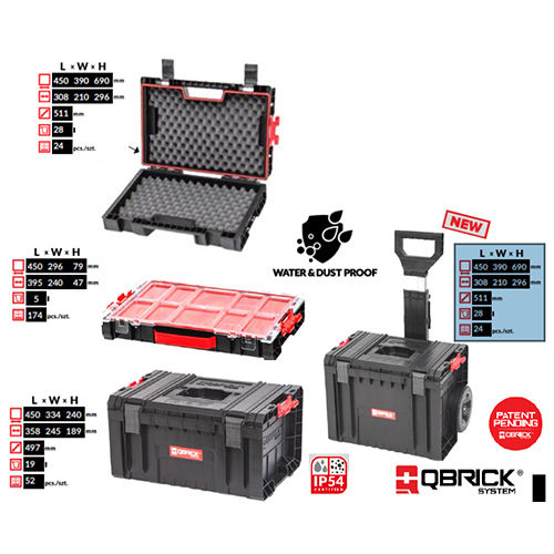 Qbrick Τροχήλατος Πλαστικός Εργαλειοφόρος 4 Θέσεων System Pro