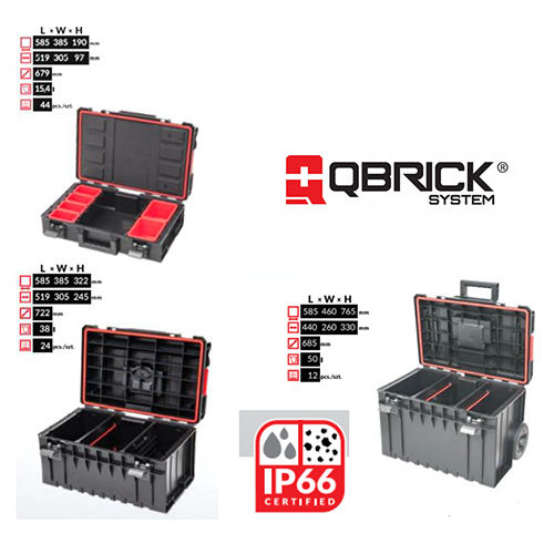 Qbrick Cu roți Plastic Căruță cu Geantă de scule