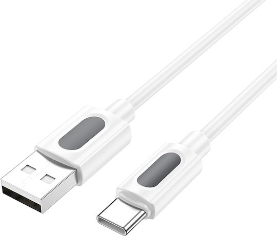 Borofone USB 2.0 Cable USB-C male - USB-A PD Λευκό 1m 2362