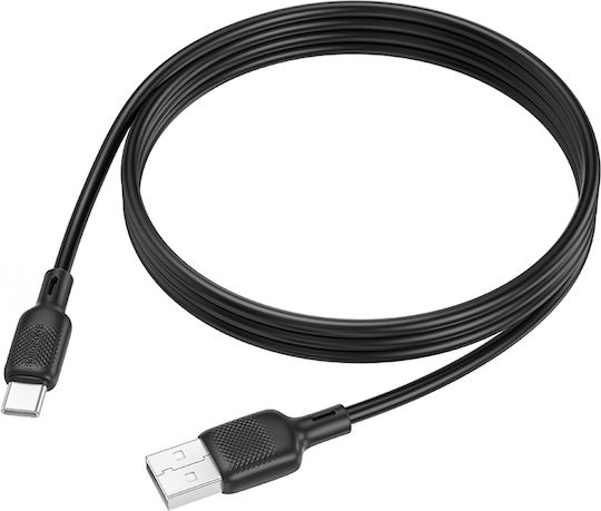 Borofone USB 2.0 Cable USB-C male - USB-A 18W Μαύρο 1m 2364