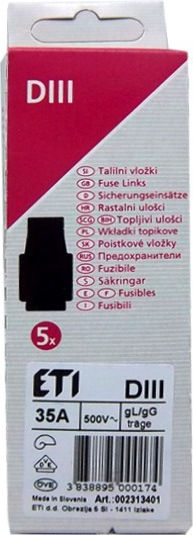 Eti Melting Safety Fuse Diazed 5pcs