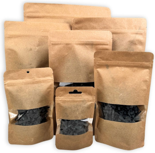 Domani Doypack Ziplock Σακουλάκι Χάρτινο Kraft 100τμχ 30x20cm