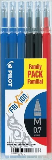 Pilot 6 Replacement Inks for Pen Medium Black