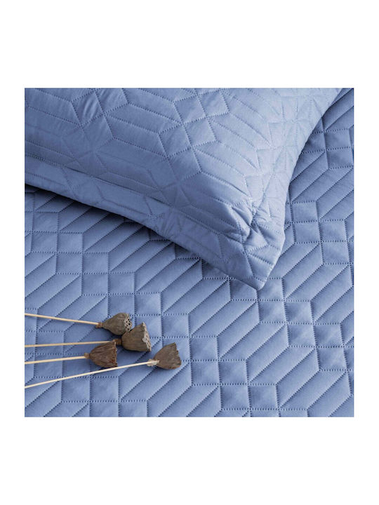 Tac Σετ Κουβερλί King Size από Πολυεστέρα Navy Blue 250x260cm