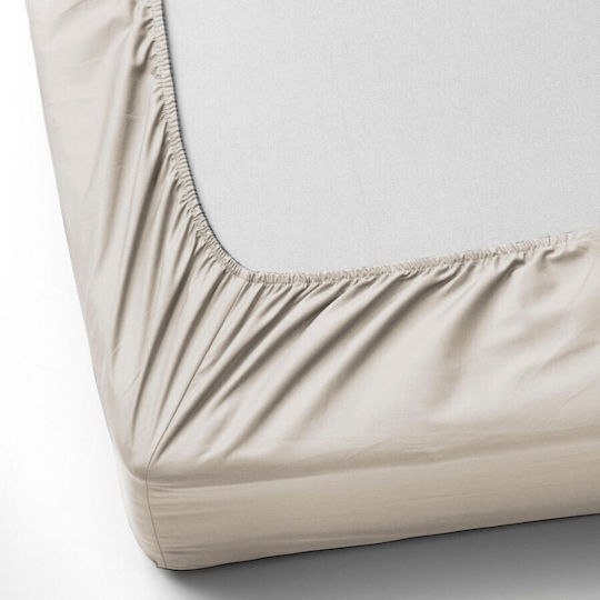 First Choice Σετ King Size 3τμχ 180x200εκ. με Λάστιχο Beige