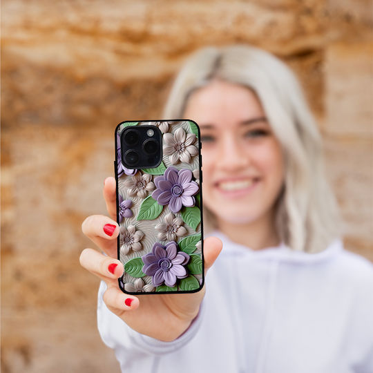 Sonique 3D-Blumen-Serie Hülle für Oppo A60 Violett