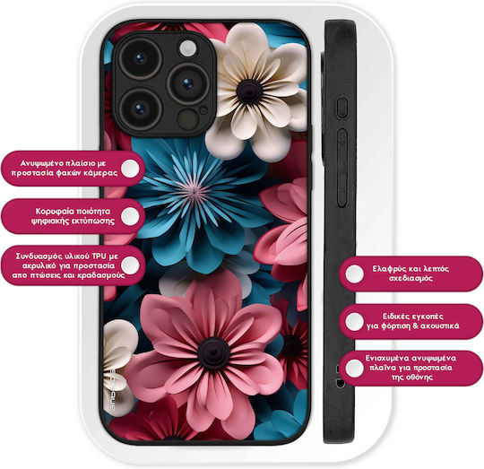 Sonique 3D Flower Series Case for Oppo A80 5G Pink 01