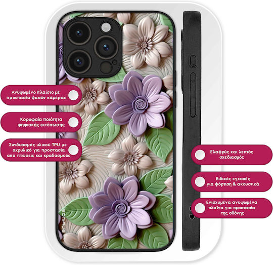 Sonique 3D Blumen Serie Hülle für Oppo A80 5G Violett