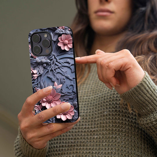 Sonique 3D Flower Series Калъф за Oppo Reno12 Pro 5G Розов 02