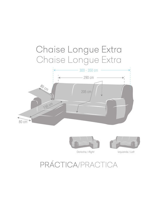 Eysa Oslo Elastic Cover for Corner Sofa Burgundy 350εκ. 1pcs F347208I
