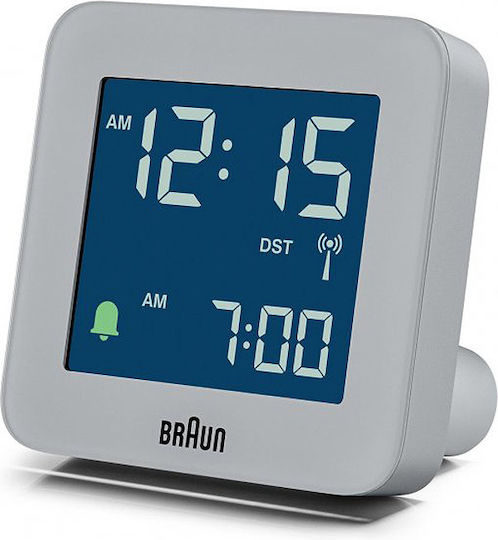 Braun Επιτραπέζιο Ψηφιακό Ρολόι με Ξυπνητήρι & Ραδιόφωνο Ασημί mid-34573