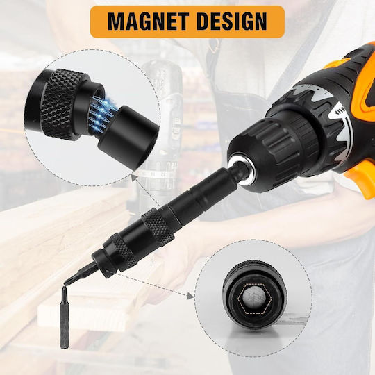 Adapter with Socket HEX and Output 1/4'' / Bit Holder 90 & 145mm