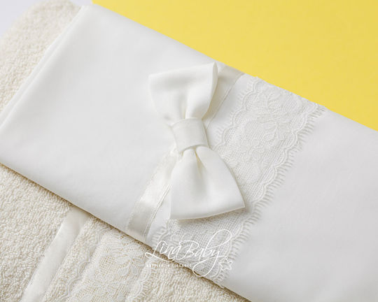 Lina Baby Set Bătături de Botez Ecru 3 Bucăți