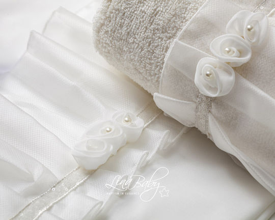 Lina Baby Set Bătături de Botez Ecru 3 Bucăți