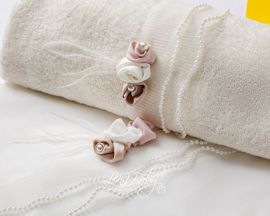 Lina Baby Set Bătături De Botez Ecru 3 Bucăți Lb-1565