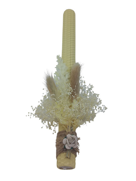 Easter Candle Round Handmade
