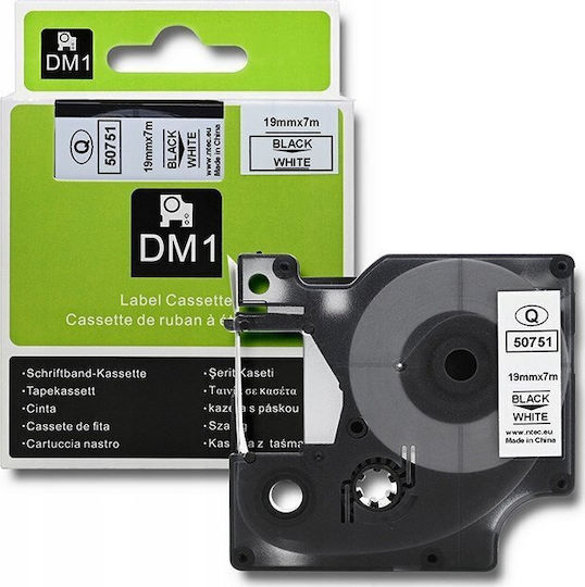 Qoltec Bandă Pentru Etichetări 1m x 19mm În Culoare Albă Serie Compatibilă Dymo D1