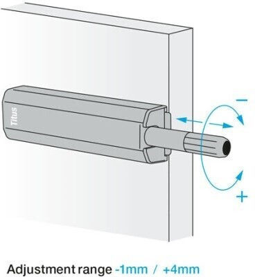 Push-Latch-Federdruckbremse Titus Saugnapf Nickel 211-9150w34381