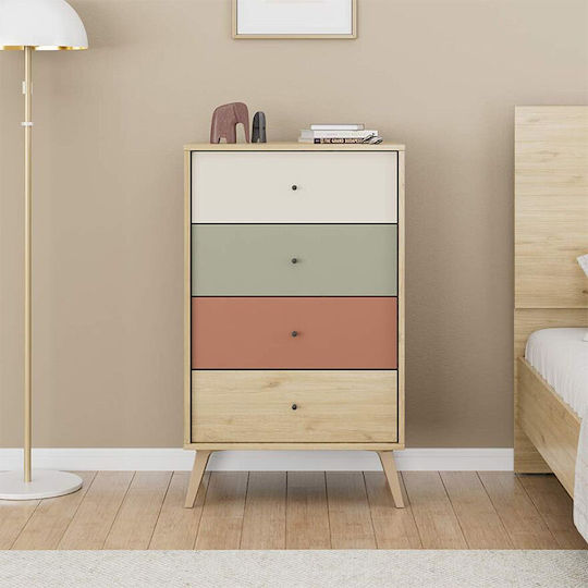 Terra Wooden Chest of Drawers Florida Oak 60x44x100cm