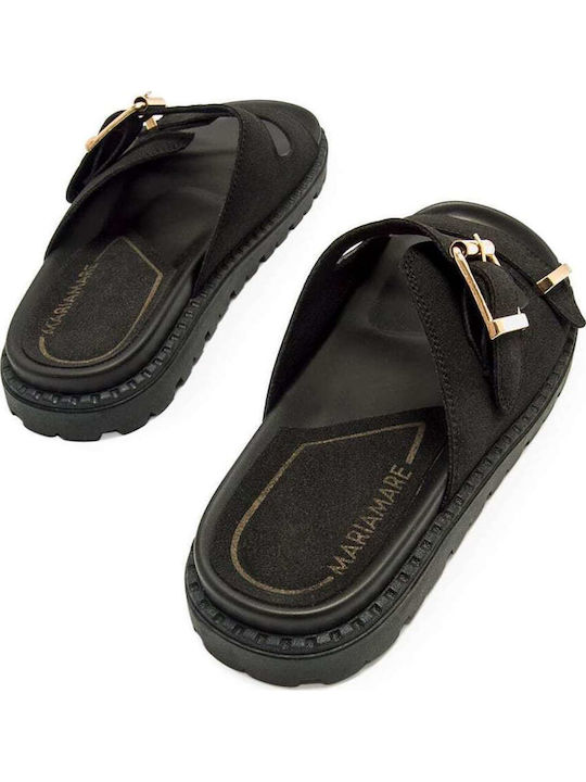 Flache Sandalen für Damen in Schwarz Farbe