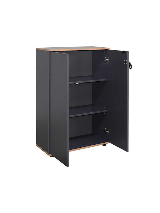 Cabinet De Birou Rio Din Lemn Cu Încuietoare Antracit 72x34x109cm