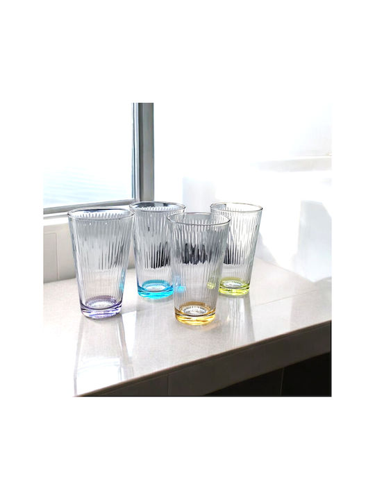 Gurallar Set of Glasses Water made of Glass in Orange Color 325ml 6pcs