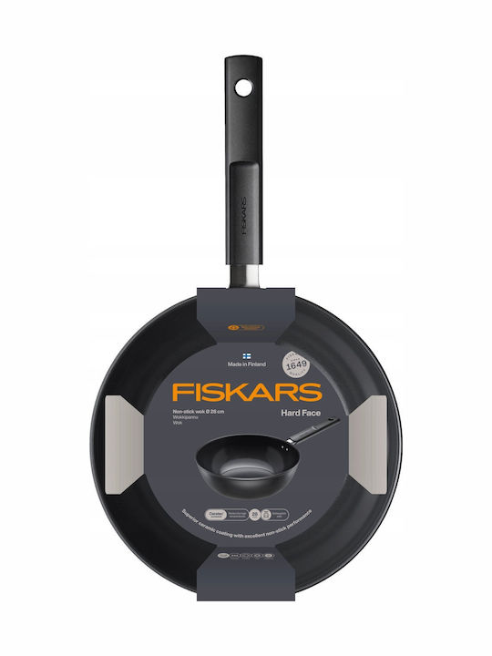 Fiskars Hard Face Wok Aluminum with Non-Stick Interior Coating 28cm