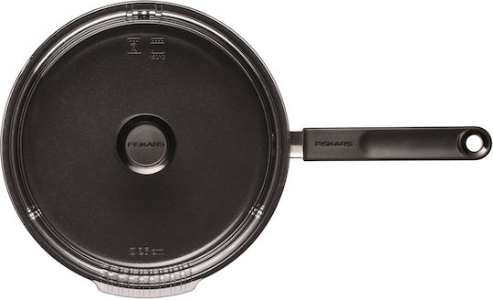 Fiskars Τηγάνι από Ανοξείδωτο Ατσάλι Με Καπάκι με Αντικολλητική Επίστρωση 26cm