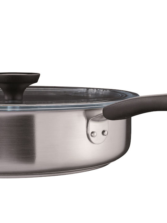Fiskars Pan With Lid made of Stainless Steel with Non-Stick Coating 26cm