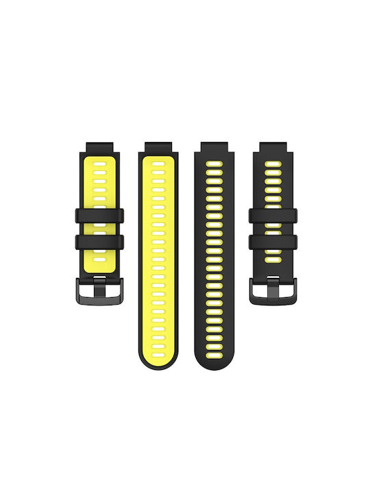 Cele mai bune accesorii Curea din silicon cu două culori Negru Galben Garmin Forerunner 220 230 235 620 630 735xt