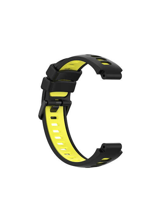 Best Accessories Silicone Strap Two-color Black Yellow Garmin Forerunner 220 230 235 620 630 735xt