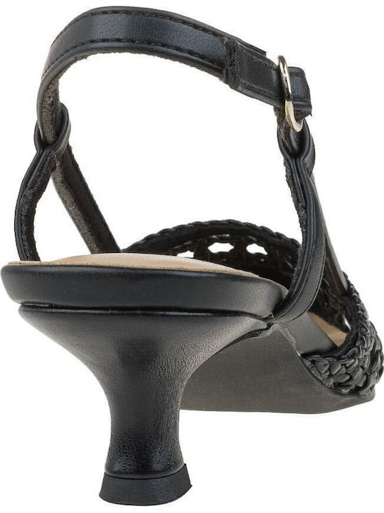 Pumps mit Riemchen & mittelhoher Absatz Schwarz