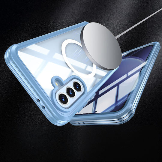 Θήκη Samsung Galaxy A36 Samsung Galaxy A56 Shockproof Γυαλί Magsafe Μπλε