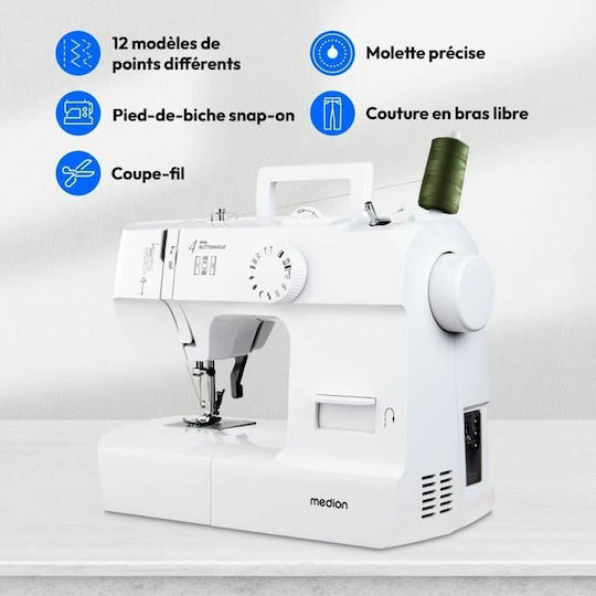 Medion Haushaltsnähmaschine Weiß