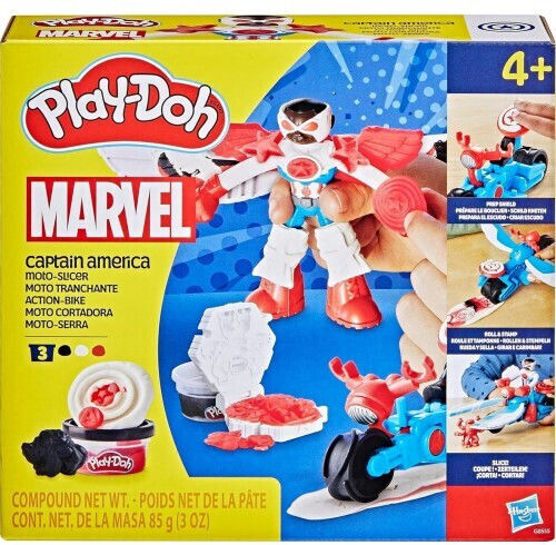 Hasbro Play-Doh Plasticină Set De Joc Captain America Pentru 3+ Ani 3 Buc