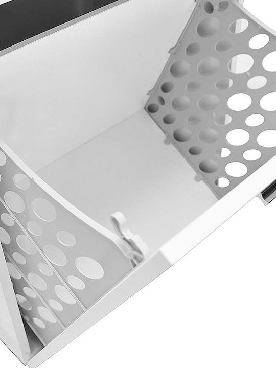 Megapap Diamond Καλάθι Απλύτων Ξύλινο 52x38x83cm Λευκό