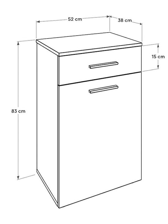 Megapap Diamond Καλάθι Απλύτων Ξύλινο 52x38x83cm Λευκό