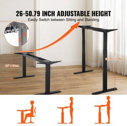 Vevor Collapsible Desk Base made of Metal Black Color 120x60x65cm