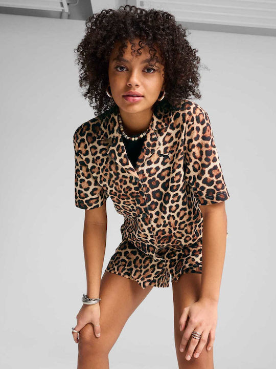Γυναικείο T-shirt Animal Print Λεοπάρ