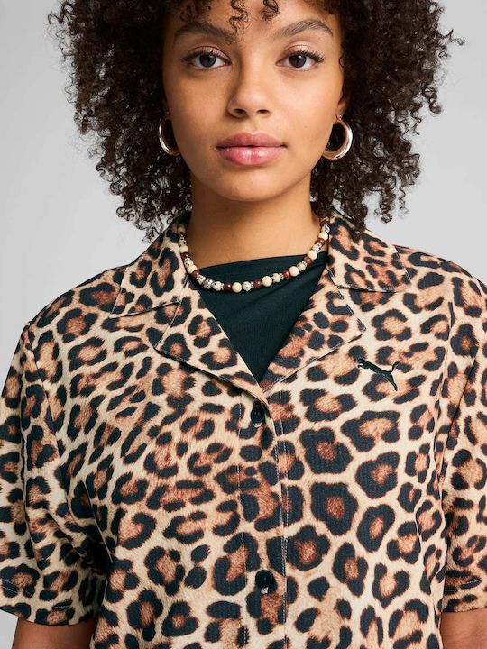 Γυναικείο T-shirt Animal Print Λεοπάρ