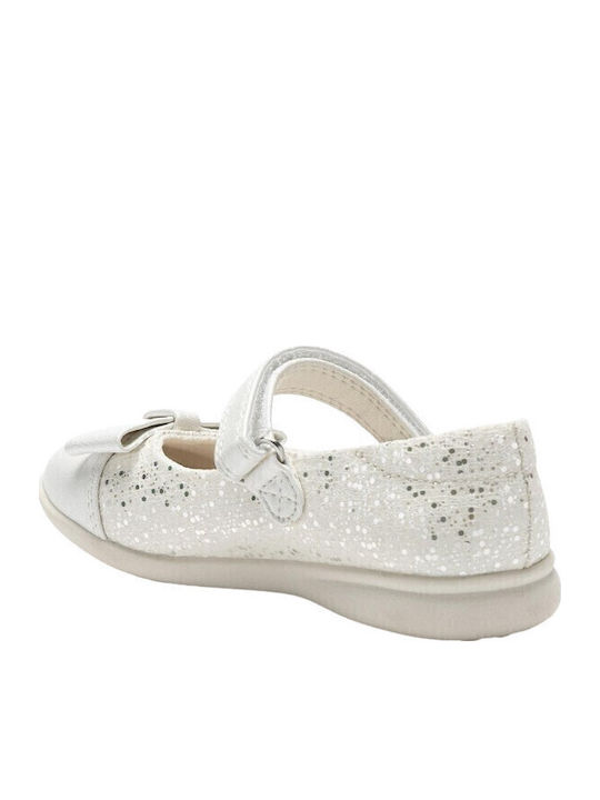 Kids Ballerinas with Hoop & Loop Closure White