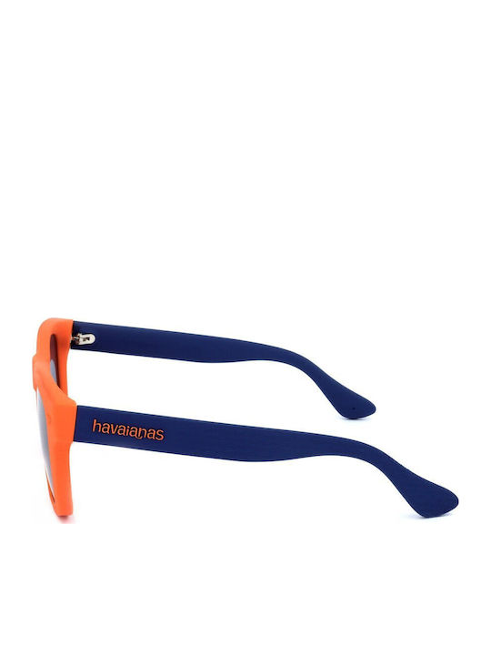Havaianas Paratysqps Unisex Sunglasses with Orange Plastic Frame and Blue Lens
