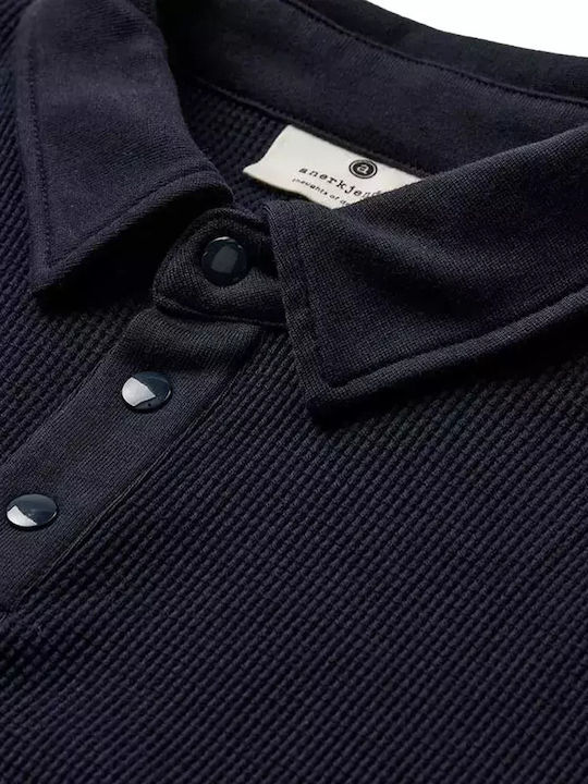 Akkikki Polo Herrenbluse Kurzarm Sky Captain
