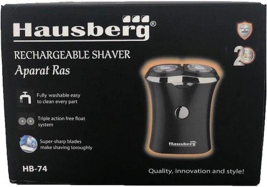Hausberg Hb-74 Rechargeable Electric Shaver with 2 Batteries 350 mAh