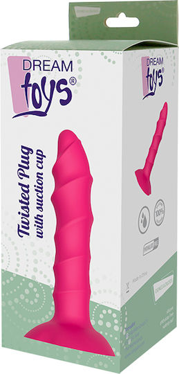Dream Toys Twisted Plug with Suction Cup Anal Plug Fuchsia 14cm