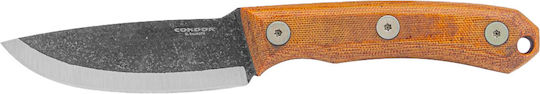 Condor Tool & Knives Mountain Pass Carry Survival Knife Gray in Leather Sheath