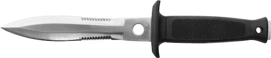 Fox Outdoor Double Edged Μαχαίρι Μαύρο σε Θήκη